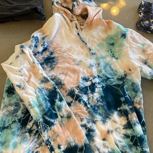 Tie dye hooded sweatshirt